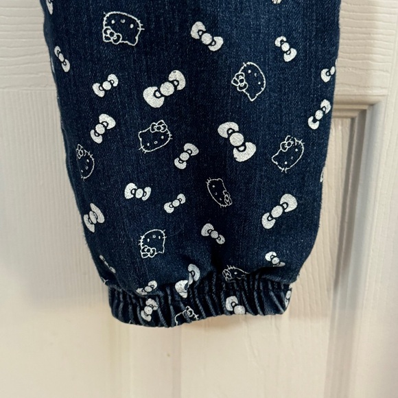 Hello Kitty Girl Blue Jean Short Sleeve Romper - Picture 10 of 12